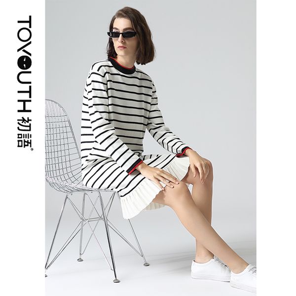 toyouth 2020 new spring dresses casual striped long sleeve women dress black white patchwork midi pleated dresses, Black;gray
toyouth 2020 new spring dresses casual striped long sleeve women dress black white patchwork midi pleated dresses, Black;gray