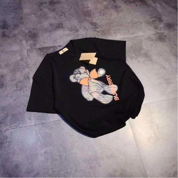 the new cute bear cotton t-shirt for men and women in loose and large size short-sleeved female student fashion, White
the new cute bear cotton t-shirt for men and women in loose and large size short-sleeved female student fashion, White
