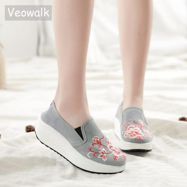 veowalk flower embroidered women canvas slip on loafers flat platform shoes ladies casual comfort creepers thick bottom sneakers, Black
veowalk flower embroidered women canvas slip on loafers flat platform shoes ladies casual comfort creepers thick bottom sneakers, Black