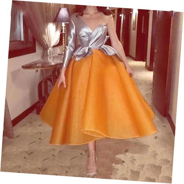 fashion puffy orange color ankle length pleated women skirts to formal party zipper custom made female saias, Black
fashion puffy orange color ankle length pleated women skirts to formal party zipper custom made female saias, Black