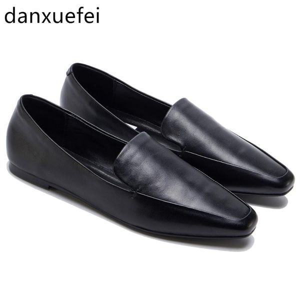 women's genuiine leather slip-on ballet flats leisure soft comfortable espadrilles square toe casual daily shoes for women sale, Black
women's genuiine leather slip-on ballet flats leisure soft comfortable espadrilles square toe casual daily shoes for women sale, Black