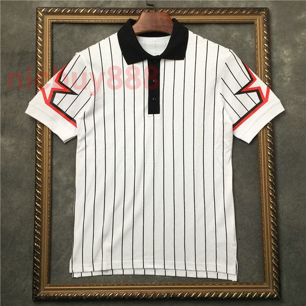 2021 new men stripe print t shirt short sleeve pentagram star printing polo t shirt mens cotton shirts casual t shirt tee, White;black
2021 new men stripe print t shirt short sleeve pentagram star printing polo t shirt mens cotton shirts casual t shirt tee, White;black