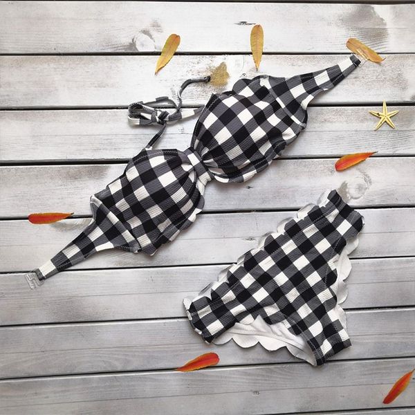 gingham swimsuit strapless off shoulder bandeau underwire crop bikini push up nylon bathing suit women trajes de baño de muje, White;black
gingham swimsuit strapless off shoulder bandeau underwire crop bikini push up nylon bathing suit women trajes de baño de muje, White;black