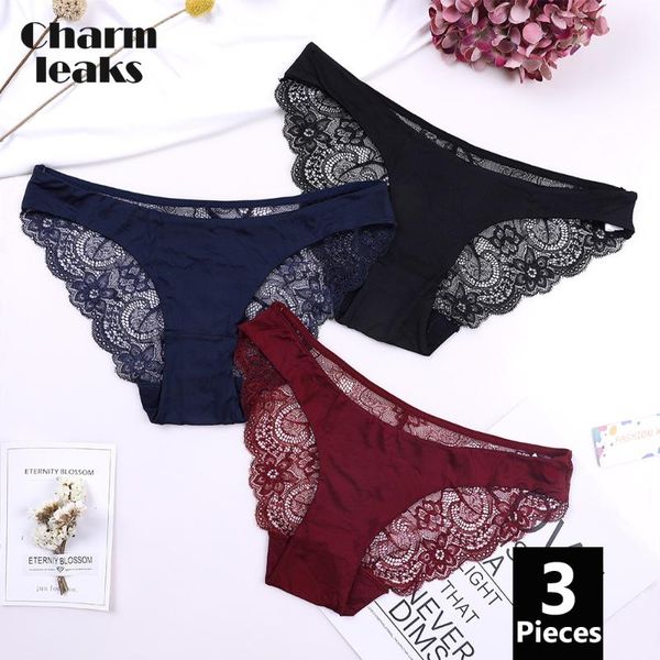 women's panties charmleaks lace underwear string tanga thong briefs cotton 3 pack cueca calcinha mid waist breathable, Black;pink
women's panties charmleaks lace underwear string tanga thong briefs cotton 3 pack cueca calcinha mid waist breathable, Black;pink