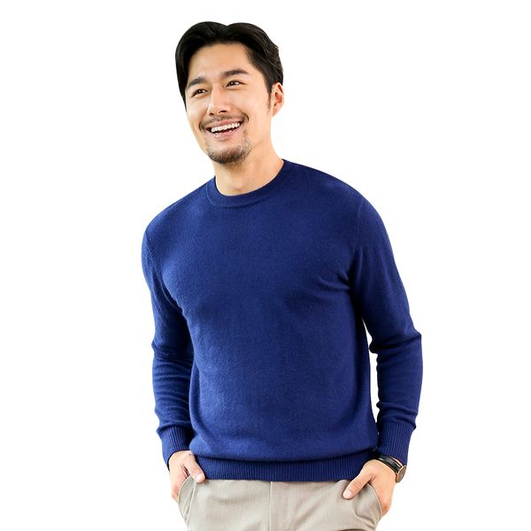 new men's 100% cashmere sweater round neck solid color short pullover sweater autumn winter business casual close to keep warm, White;black
new men's 100% cashmere sweater round neck solid color short pullover sweater autumn winter business casual close to keep warm, White;black