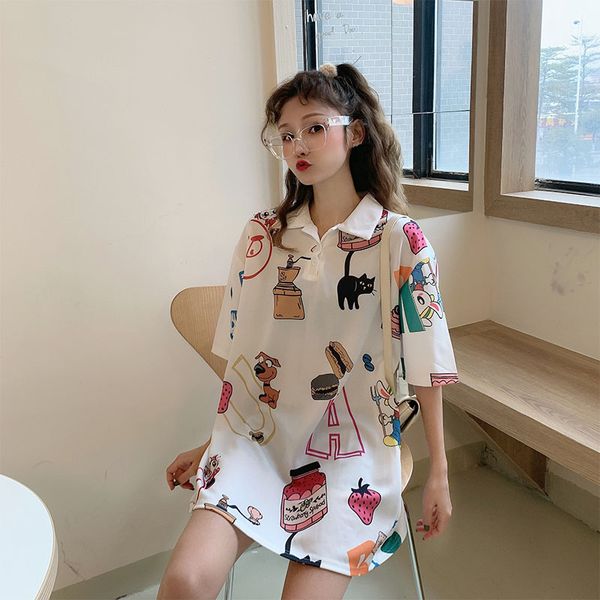 mid-length short-sleeved t-shirt skirt female 2020 style bottom missing shirt elegant loose clothes harajuku style, White
mid-length short-sleeved t-shirt skirt female 2020 style bottom missing shirt elegant loose clothes harajuku style, White
