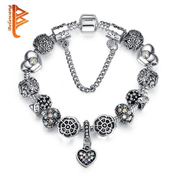 belawang romantic diy charm bracelet love heart brand bracelet for women handmade jewelry christmas new year's gift, Black
belawang romantic diy charm bracelet love heart brand bracelet for women handmade jewelry christmas new year's gift, Black