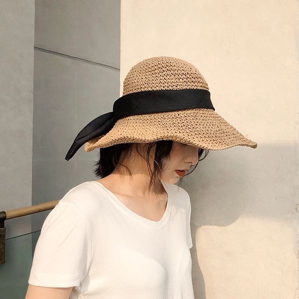 sunscreen straw sunscreen female summer woven foldable straw hat large eaves sun-proof hat casual all-match korean fashion, Blue;gray
sunscreen straw sunscreen female summer woven foldable straw hat large eaves sun-proof hat casual all-match korean fashion, Blue;gray