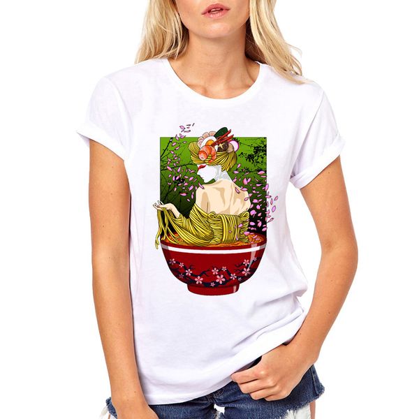 women's t-shirt teehub fashion anime women funny geisha ramen printed t shirts short sleeve tees hipster, White
women's t-shirt teehub fashion anime women funny geisha ramen printed t shirts short sleeve tees hipster, White