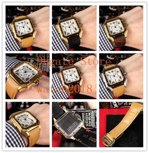 latest version 7 style men wristwatches wssa0017 series 43mm leather bracelet vk quartz chronograph working men's luxury watches, Slivery;brown
latest version 7 style men wristwatches wssa0017 series 43mm leather bracelet vk quartz chronograph working men's luxury watches, Slivery;brown