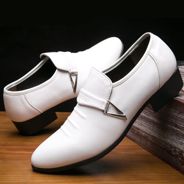 38~48 white dress loafers mens formal wedding suit leather shoes slip on pointed toe flat loafer italian british business shoes, Black
38~48 white dress loafers mens formal wedding suit leather shoes slip on pointed toe flat loafer italian british business shoes, Black