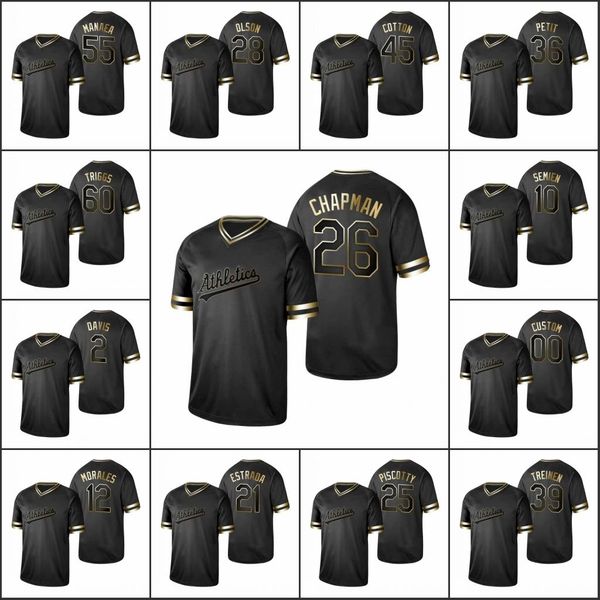 oakland athletics men #26 matt chapman 10 marcus semien 39 blake treinen women youth black golden custom jersey
oakland athletics men #26 matt chapman 10 marcus semien 39 blake treinen women youth black golden custom jersey
