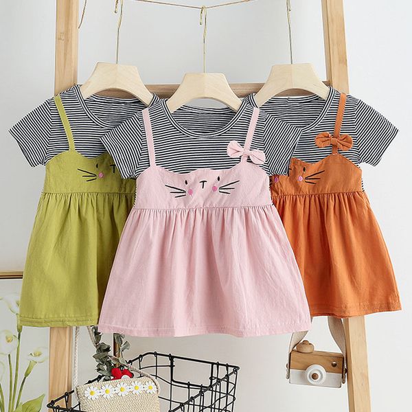 baby girls dress new summer striped girl kids dresses babies cartoon cat dress toddle babies children sweet outfits, Red;yellow
baby girls dress new summer striped girl kids dresses babies cartoon cat dress toddle babies children sweet outfits, Red;yellow