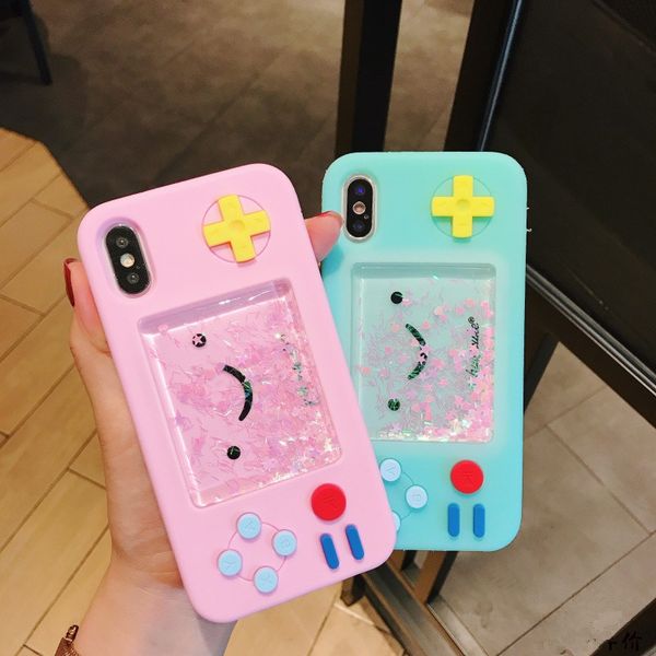 pink 3d cute smiley game machine dynamic liquid quicksand silicone soft cover for iphone 11pro max xs xr 7 8 plus x phone cases
pink 3d cute smiley game machine dynamic liquid quicksand silicone soft cover for iphone 11pro max xs xr 7 8 plus x phone cases