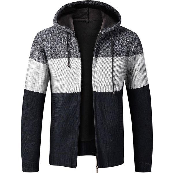 sweater coat men 2020 winter thick warm hooded cardigan jumpers men striped wool liner zipper fleece coats, White;black
sweater coat men 2020 winter thick warm hooded cardigan jumpers men striped wool liner zipper fleece coats, White;black