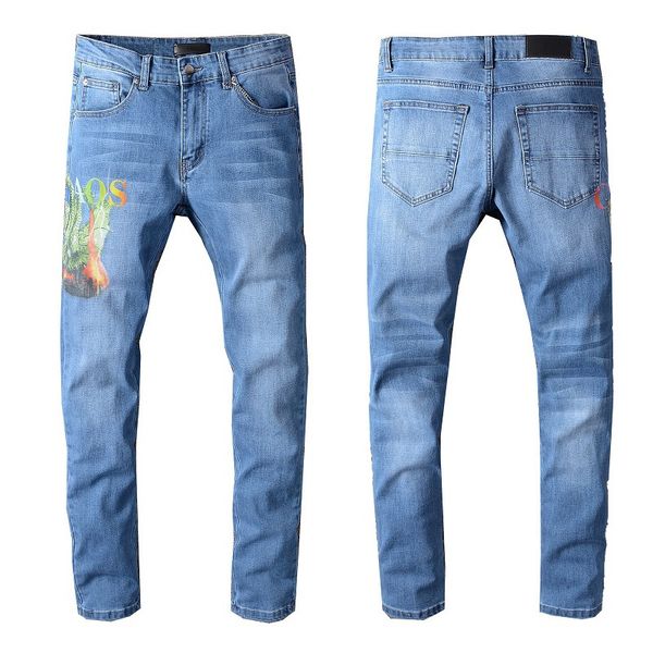 fashion new mens stylist jeans men women motorcycle biker all-match jeans mens pattern printed ripped slim skinny jeans denim pants, Blue
fashion new mens stylist jeans men women motorcycle biker all-match jeans mens pattern printed ripped slim skinny jeans denim pants, Blue