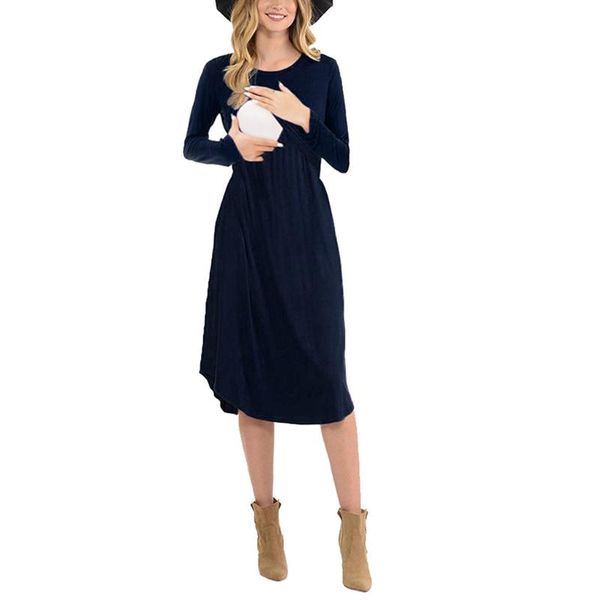 maternity nursing dresses long sleeve knee length casual fall winter dress elegant pregnant women breastfeeding clothes vestidos, White
maternity nursing dresses long sleeve knee length casual fall winter dress elegant pregnant women breastfeeding clothes vestidos, White