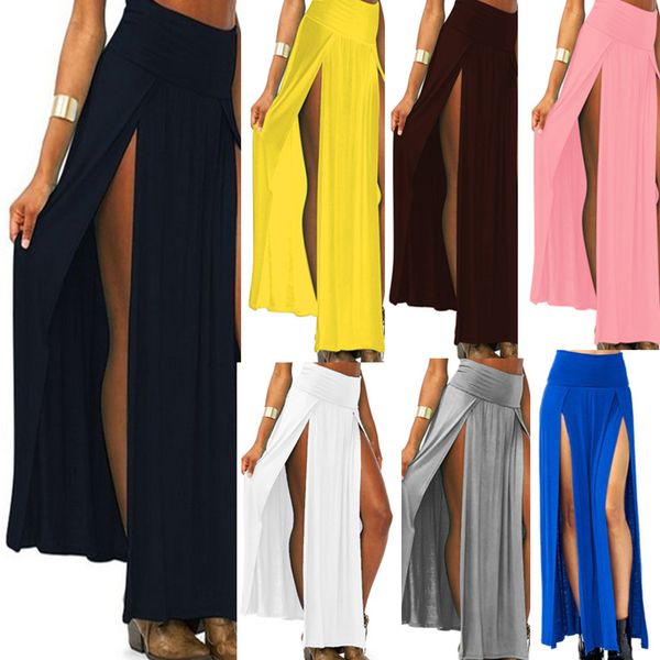 womens high waist double slit front open knit maxi long skirt solid color pleated irregular hem beach skirt bikini cover up, Black
womens high waist double slit front open knit maxi long skirt solid color pleated irregular hem beach skirt bikini cover up, Black