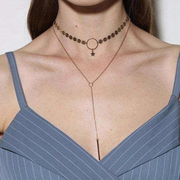 lagemisay vintage gold multilayer round pentagram necklaces for women girl long pendant & necklace 2020 fashion jewelry choker, Silver
lagemisay vintage gold multilayer round pentagram necklaces for women girl long pendant & necklace 2020 fashion jewelry choker, Silver