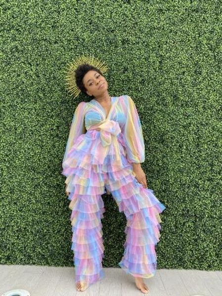 chic candy rainbow tiered tulle pants for women layered tiers street stylish 2020 fashion ladies long trousers custom made, Black
chic candy rainbow tiered tulle pants for women layered tiers street stylish 2020 fashion ladies long trousers custom made, Black