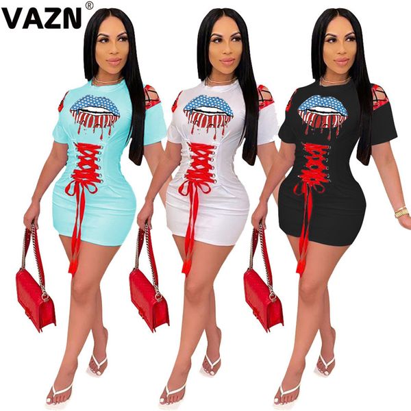 vazn casual 2020 summer lady 3 colors sheath mini dress short sleeve print lace up chic design dress lady daily, Black;gray
vazn casual 2020 summer lady 3 colors sheath mini dress short sleeve print lace up chic design dress lady daily, Black;gray