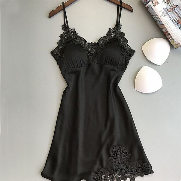 women's sleepwear nightdress silk satin ladies babydoll lace sleep mini wide for, Black;red
women's sleepwear nightdress silk satin ladies babydoll lace sleep mini wide for, Black;red
