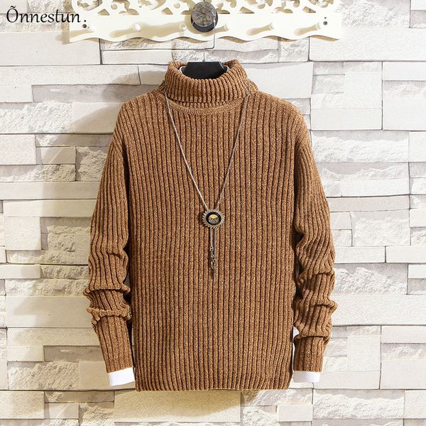 men's sweaters onnestun turtleneck sweater men clothing winter slim fit solid casual elasticity stripe pullover, White;black
men's sweaters onnestun turtleneck sweater men clothing winter slim fit solid casual elasticity stripe pullover, White;black