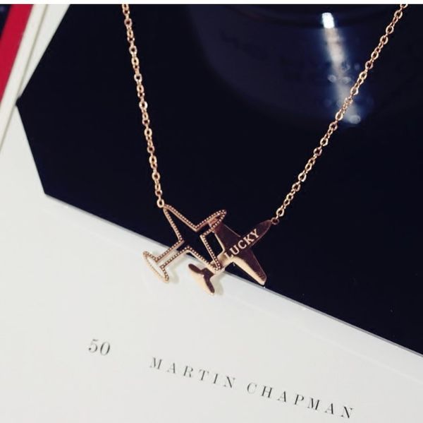 rose gold silver color woman jewelry fashion lucky airplane pendant necklace 316 l stainless steel high polish wholesale
rose gold silver color woman jewelry fashion lucky airplane pendant necklace 316 l stainless steel high polish wholesale