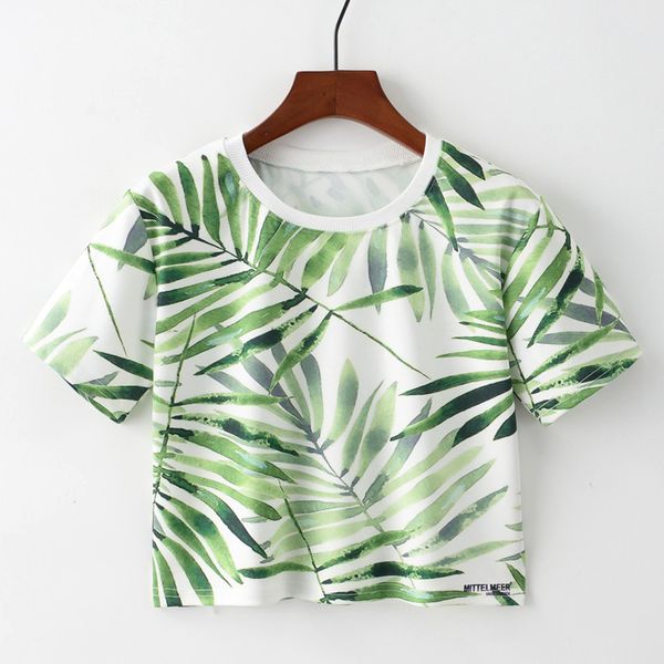 artguy new spring summer women fashion short sleeve green leaf printed cropped t shirt crop ladies tee harajuku, White
artguy new spring summer women fashion short sleeve green leaf printed cropped t shirt crop ladies tee harajuku, White