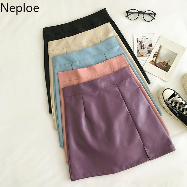neploe faldas mujer moda 2020 autumn women pu leather skirt korean solid high waisted a-line mini skirt feminimos 4d155, Black
neploe faldas mujer moda 2020 autumn women pu leather skirt korean solid high waisted a-line mini skirt feminimos 4d155, Black