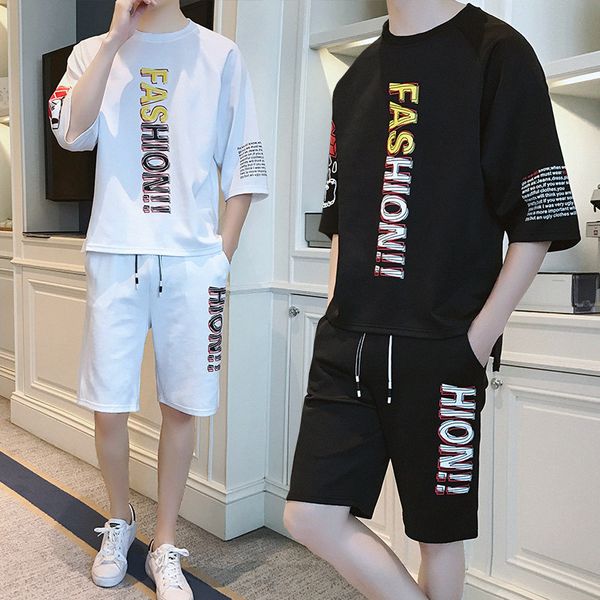 Fashion Men's Tracksuits 2020 Summer New Mens Letter Print Two-piece T-shirt Suit Casual Men Thin Short-sleeved Suits Plus Size S-4XL
Fashion Men's Tracksuits 2020 Summer New Mens Letter Print Two-piece T-shirt Suit Casual Men Thin Short-sleeved Suits Plus Size S-4XL