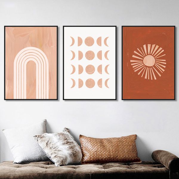 mid century poster rainbow abstract canvas painting modern decor moon sun vintage prints wall pictures living room decoration
mid century poster rainbow abstract canvas painting modern decor moon sun vintage prints wall pictures living room decoration