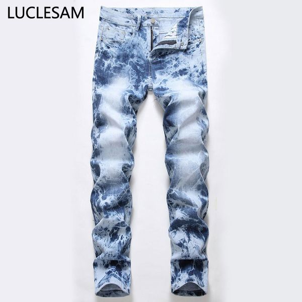 tie dye print men jeans brand designer male stretch denim pants trousers brand new biker los hombres jeans straight hombre, Blue
tie dye print men jeans brand designer male stretch denim pants trousers brand new biker los hombres jeans straight hombre, Blue