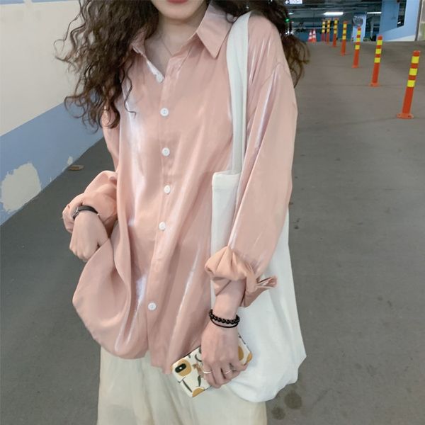 pk3gs 2020 spring and summer new internet celebrity shirt loose texture casual temperament sun-proof shirt women's single-breasted wome, White
pk3gs 2020 spring and summer new internet celebrity shirt loose texture casual temperament sun-proof shirt women's single-breasted wome, White