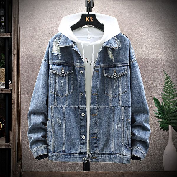 2020 autumn man trend korean version of loose large size demin jackets multi - pocket ripped cowboy coat male size m to 5xl, Black;brown
2020 autumn man trend korean version of loose large size demin jackets multi - pocket ripped cowboy coat male size m to 5xl, Black;brown