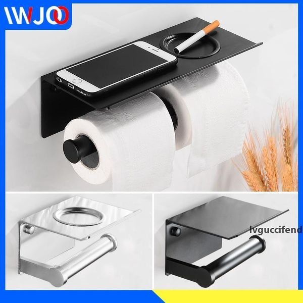 toilet paper holder black with shelf aluminum bathroom paper towel holder wall mounted metal roll paper holder ashtray cover t200425
toilet paper holder black with shelf aluminum bathroom paper towel holder wall mounted metal roll paper holder ashtray cover t200425