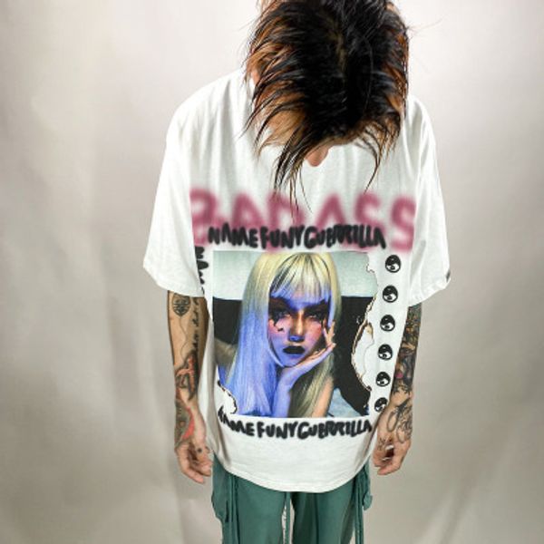 men womens streetwear 2020 summer fashion characters printing over tide tees mens casual loose hip-hop t-shirts women oversize clothing, White;black
men womens streetwear 2020 summer fashion characters printing over tide tees mens casual loose hip-hop t-shirts women oversize clothing, White;black