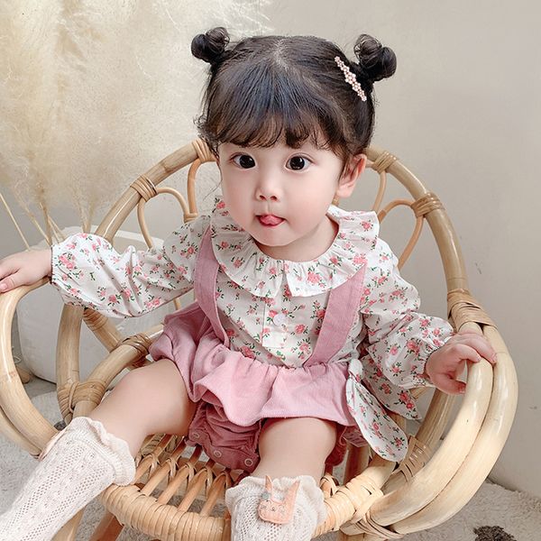 0-3y toddler kids baby girls clothes set long sleeve lace flowers print +overalls 2pcs/set princess kids costumes with bow, White
0-3y toddler kids baby girls clothes set long sleeve lace flowers print +overalls 2pcs/set princess kids costumes with bow, White