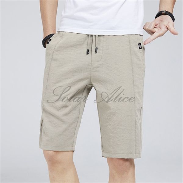 2020 new style men's summer thin knee length shorts cotton linen ice silk loose casual shorts, White;black
2020 new style men's summer thin knee length shorts cotton linen ice silk loose casual shorts, White;black