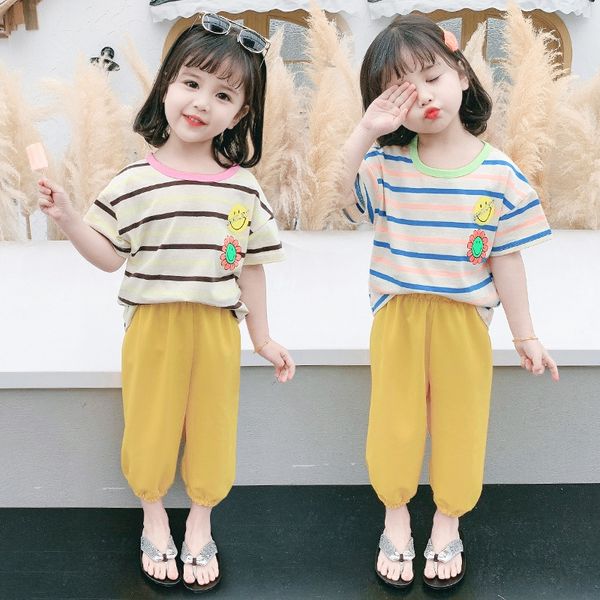 children's striped printed short-sleeved t-shirt casual two-piece 2020 casual set pants suit summer girls short-sleeved pants set
children's striped printed short-sleeved t-shirt casual two-piece 2020 casual set pants suit summer girls short-sleeved pants set