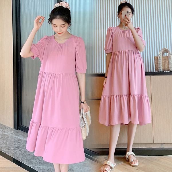 8009# maternity clothes summer short sleeve solid color loose stylish dress for pregnant women pregnancy clothes, White
8009# maternity clothes summer short sleeve solid color loose stylish dress for pregnant women pregnancy clothes, White