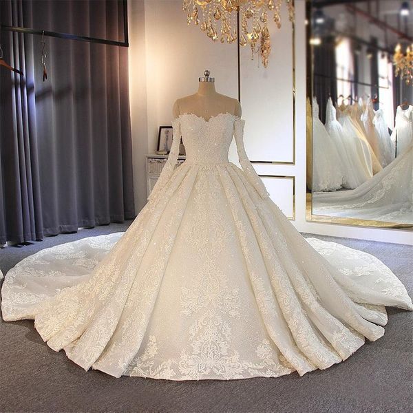 elegante с плеча longarm кружева свадебные платья бальные аппликацией кружева назад суд поезд свадебное платье vestidos де novia, White
elegante с плеча longarm кружева свадебные платья бальные аппликацией кружева назад суд поезд свадебное платье vestidos де novia, White