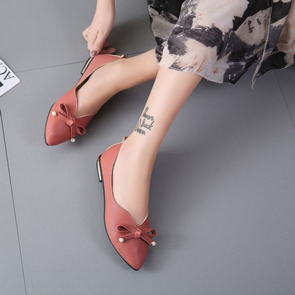 2020 spring and summer new sweet shallow mouth pointed comfortable flat shoes suede bow single shoes peas women, Black
2020 spring and summer new sweet shallow mouth pointed comfortable flat shoes suede bow single shoes peas women, Black