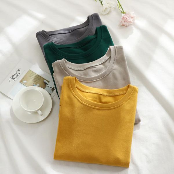 women's t-shirt autumn winter cotton basic t shirts women long sleeve slim elastic tees feminino casual tee shirt plus size, White
women's t-shirt autumn winter cotton basic t shirts women long sleeve slim elastic tees feminino casual tee shirt plus size, White