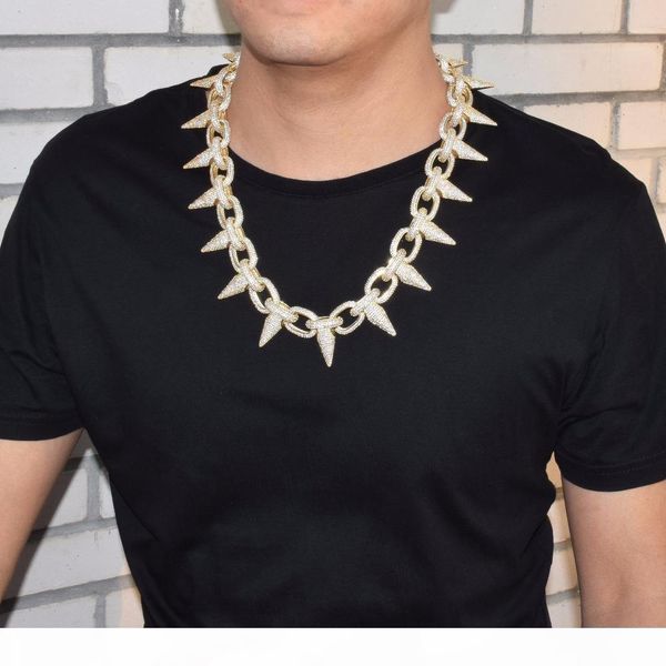 iced out heavy punk rivet choker bling cubic zircon men's hip hop necklace jewelry gold silver color chain 18" 20
iced out heavy punk rivet choker bling cubic zircon men's hip hop necklace jewelry gold silver color chain 18" 20