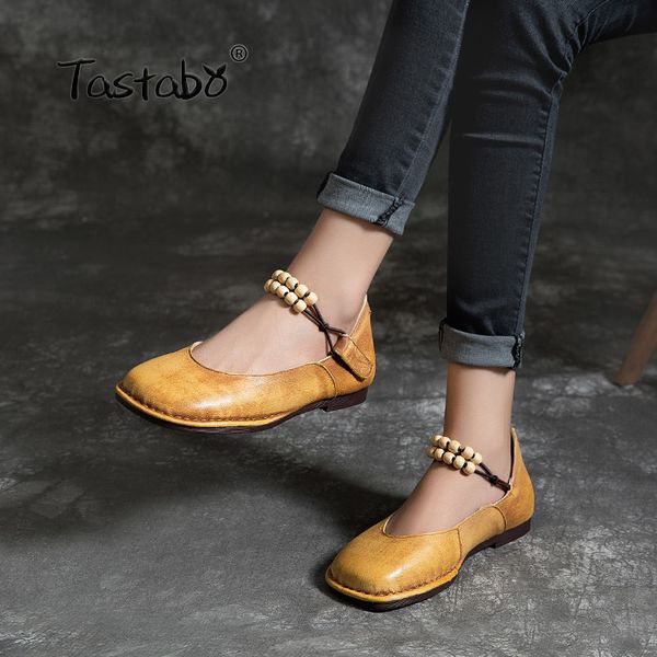 tastabo genuine leather women's shoes comfortable round head design yellow pink casual style low heel shoes s1935 soft sole, Black
tastabo genuine leather women's shoes comfortable round head design yellow pink casual style low heel shoes s1935 soft sole, Black
