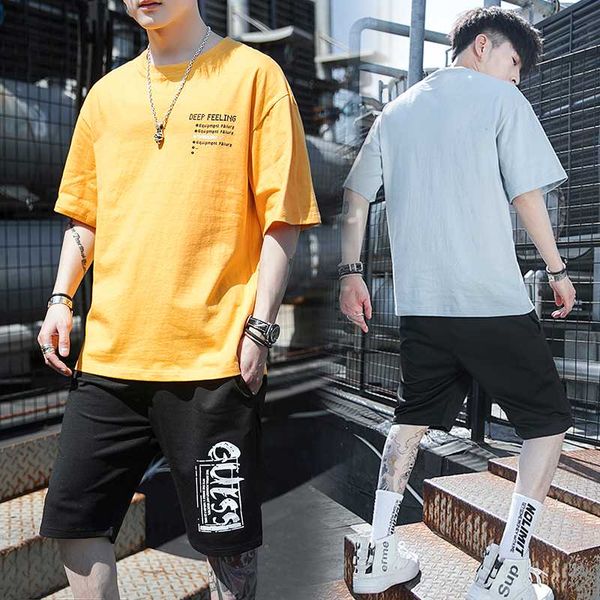 men sportswear tracksuit sets new smmer t-shirts+shorts 2 pieces sets men streetwear casual, Gray
men sportswear tracksuit sets new smmer t-shirts+shorts 2 pieces sets men streetwear casual, Gray