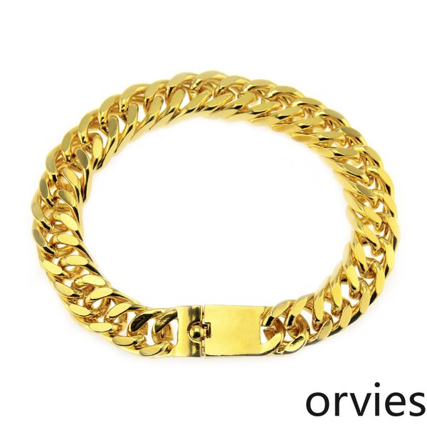 2020 smooth hiphop hip hop hiphop hipster cuban chain hand ornaments men's thick bracelet jewelry, Black
2020 smooth hiphop hip hop hiphop hipster cuban chain hand ornaments men's thick bracelet jewelry, Black