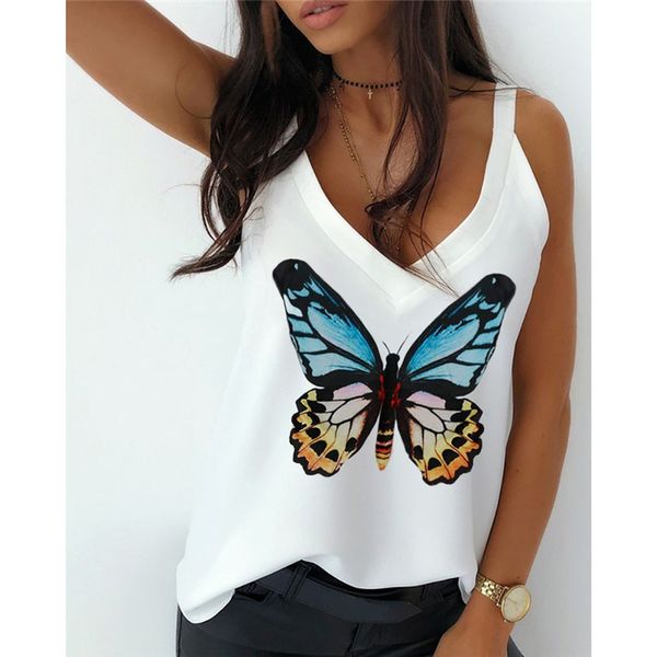 women's tanks & camis t-shirt 2021 white butterfly printed sleeveless v neck clothing ladies casual female tees
women's tanks & camis t-shirt 2021 white butterfly printed sleeveless v neck clothing ladies casual female tees