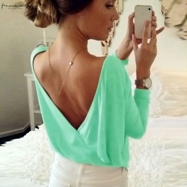 2020 regular summer womens blouse fashion back open cross blouse shirt ladies casual loose long sleeve backless solid blouses, White
2020 regular summer womens blouse fashion back open cross blouse shirt ladies casual loose long sleeve backless solid blouses, White